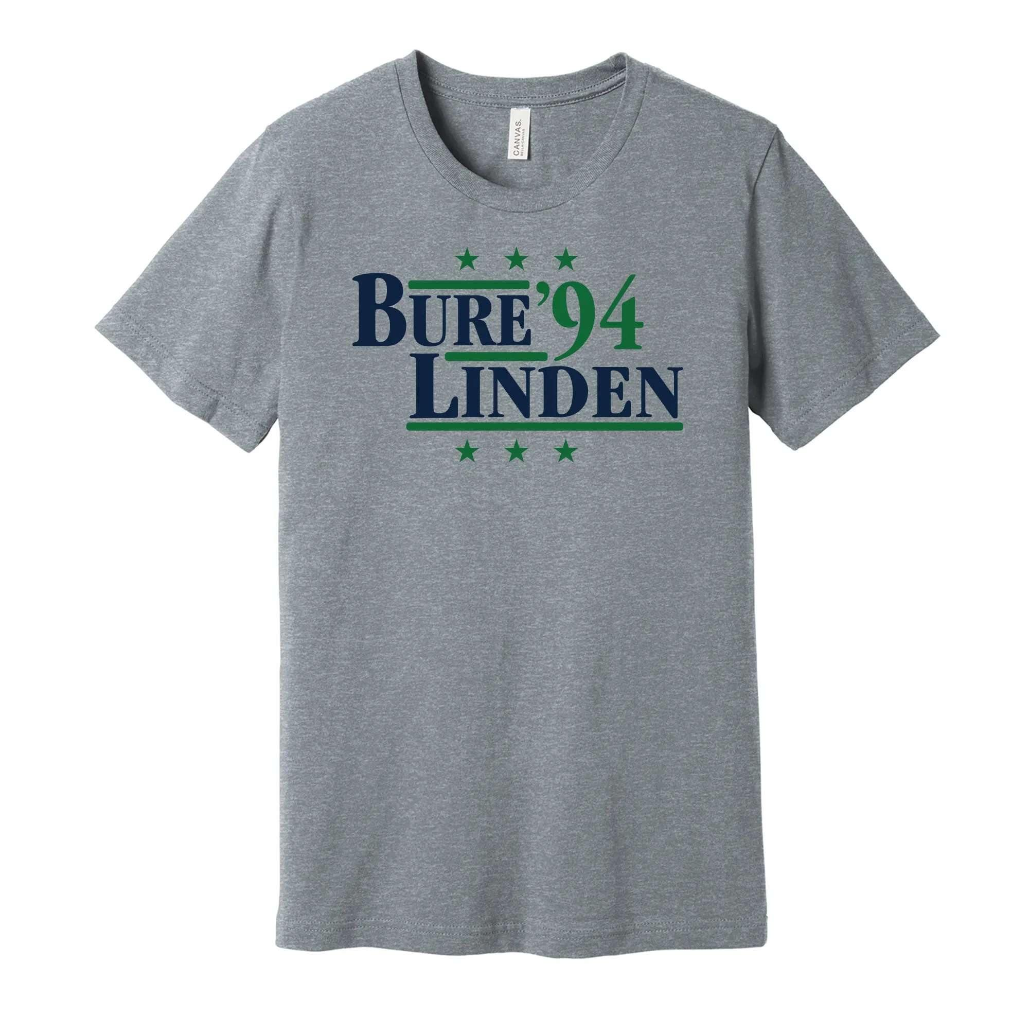 Bure & Linden '94 - Vancouver Legends Political Campaign Parody T-Shirt - Hyper Than Hype Shirts