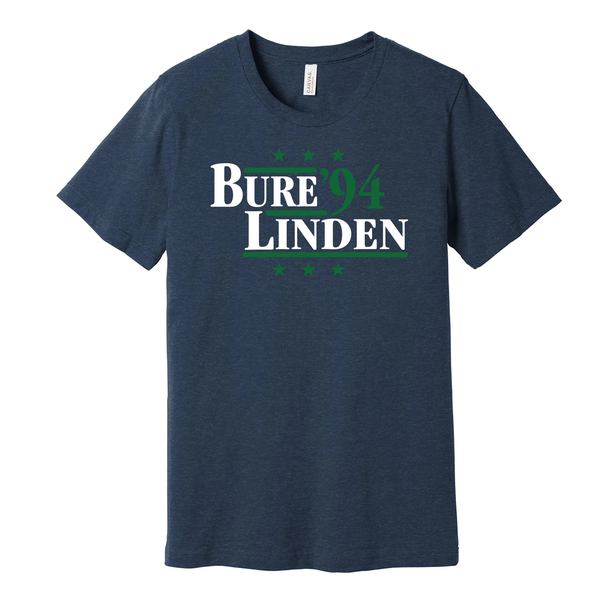 Bure & Linden '94 - Vancouver Legends Political Campaign Parody T-Shirt - Hyper Than Hype Shirts