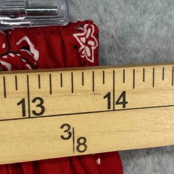 Cactus Flower Broom Maxi Skirt Womens OS Red Prairie Western USA Vtg Deadstock