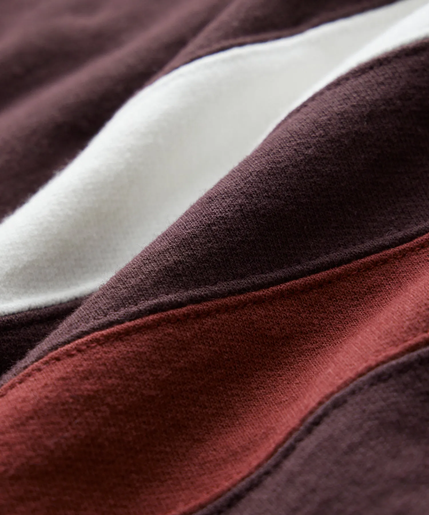 Champion Striped Crewneck in Cordovan