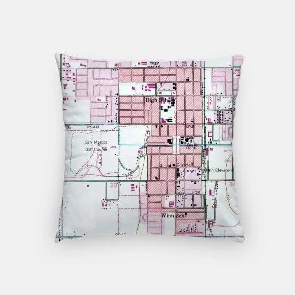 Chandler, Arizona city skyline with vintage Chandler map