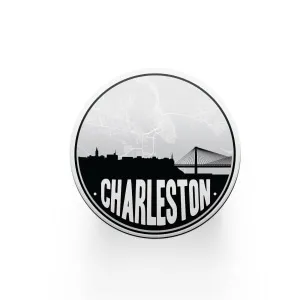 Charleston South Carolina skyline and city map design | in multiple colors