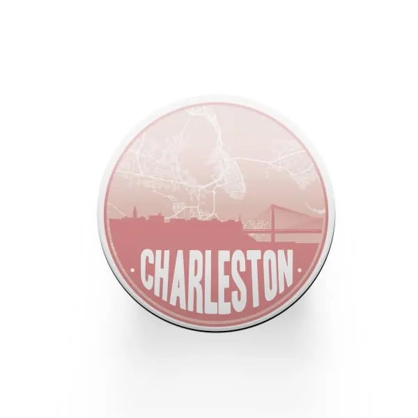 Charleston South Carolina skyline and city map design | in multiple colors