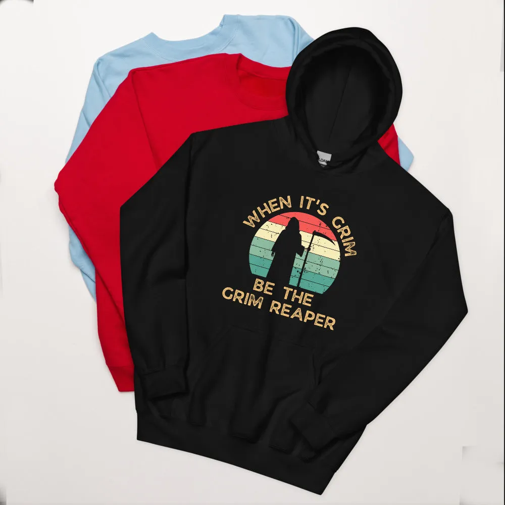 Chiefs Grim Reaper Unisex Hoodie, When It's Grim, Be The Grim Reaper Retro Vintage Shirt Hoodie