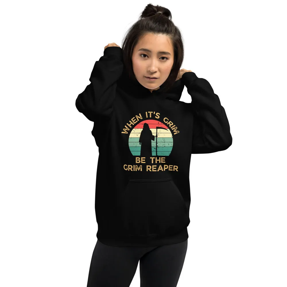 Chiefs Grim Reaper Unisex Hoodie, When It's Grim, Be The Grim Reaper Retro Vintage Shirt Hoodie