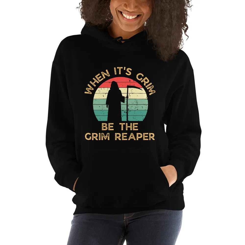 Chiefs Grim Reaper Unisex Hoodie, When It's Grim, Be The Grim Reaper Retro Vintage Shirt Hoodie