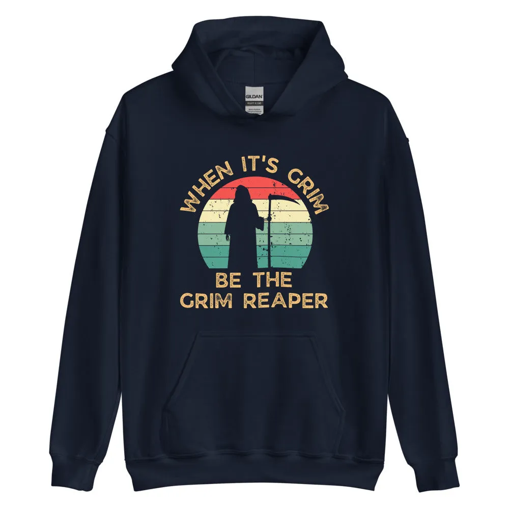 Chiefs Grim Reaper Unisex Hoodie, When It's Grim, Be The Grim Reaper Retro Vintage Shirt Hoodie