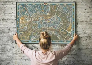 City Map of Luxembourg| Old Map Wall Decor