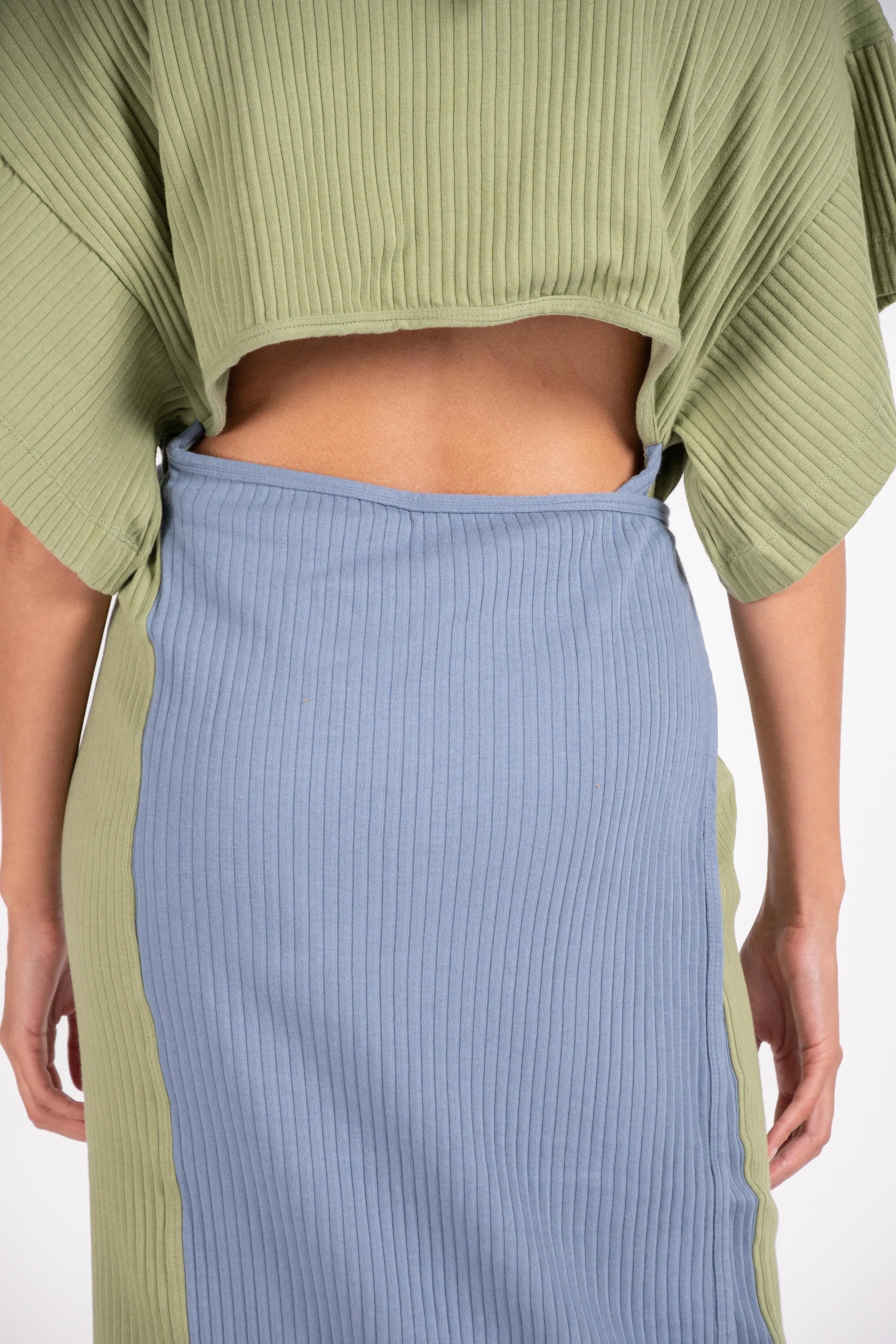 Clair dress in rib fleece