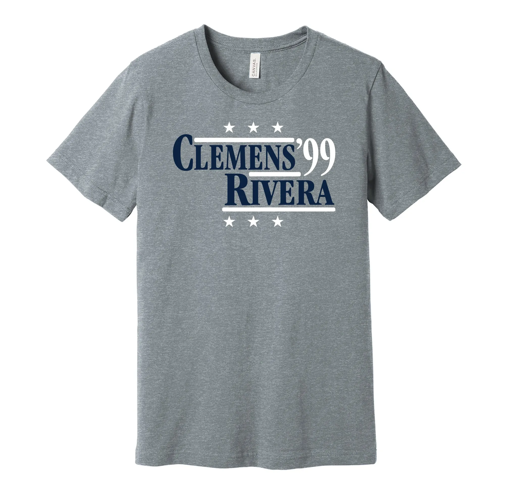Clemens & Rivera '99 - New York Legends Political Campaign Parody T-Shirt - Hyper Than Hype Shirts