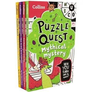 Collins Puzzle Quest 4 Books Collection Set by Kia Marie (Hunt Enchanted Land)