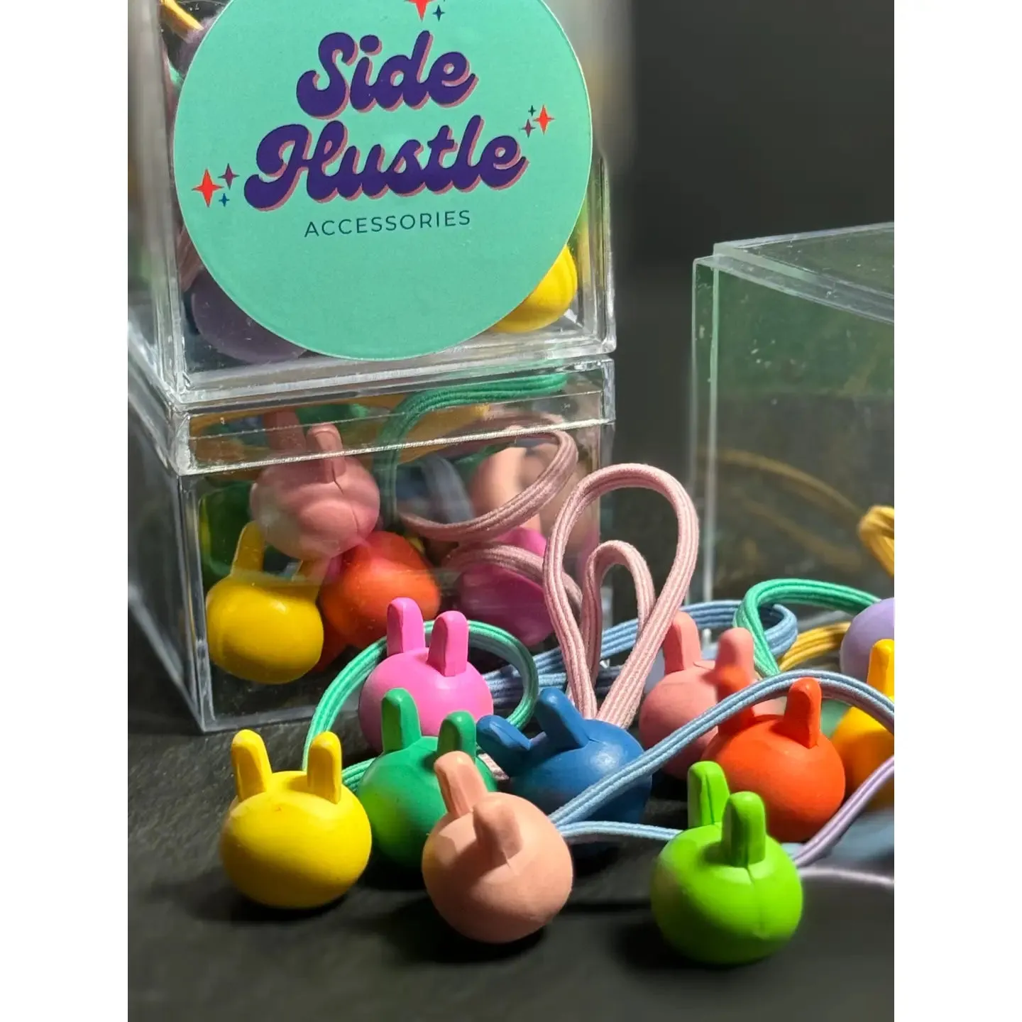 Cube Shape Hair Elastic 10pc Box Set