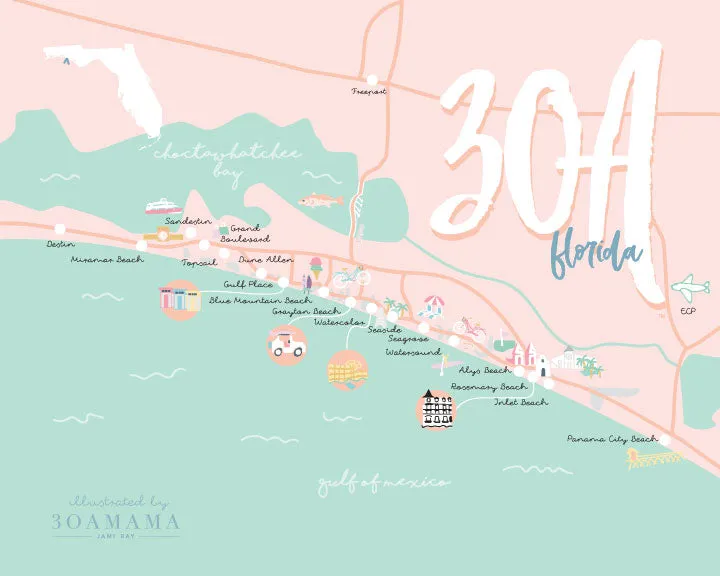 Custom Map Illustration