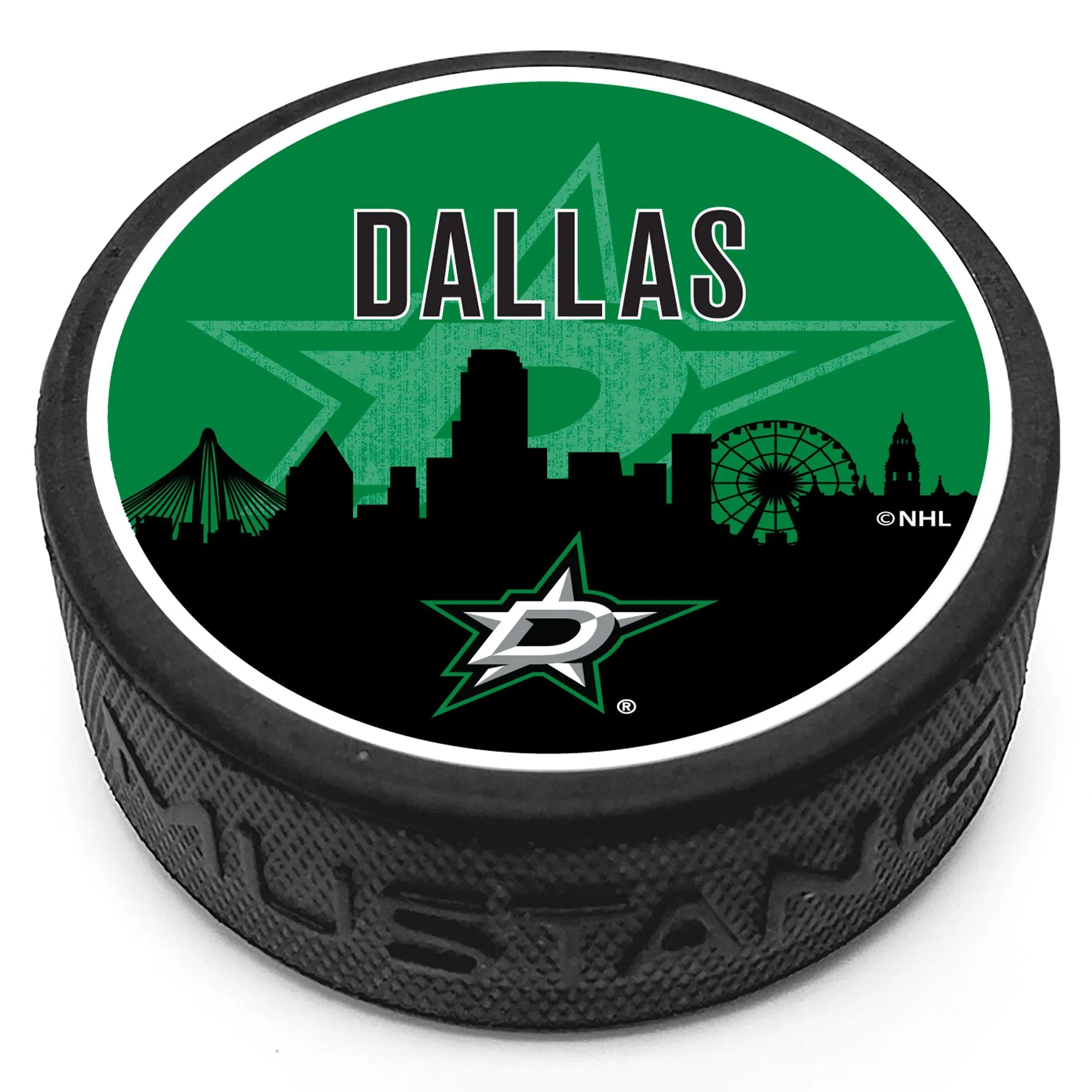 Dallas Stars Skyline Puck