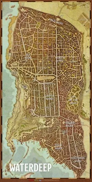 D&D Waterdeep City Map