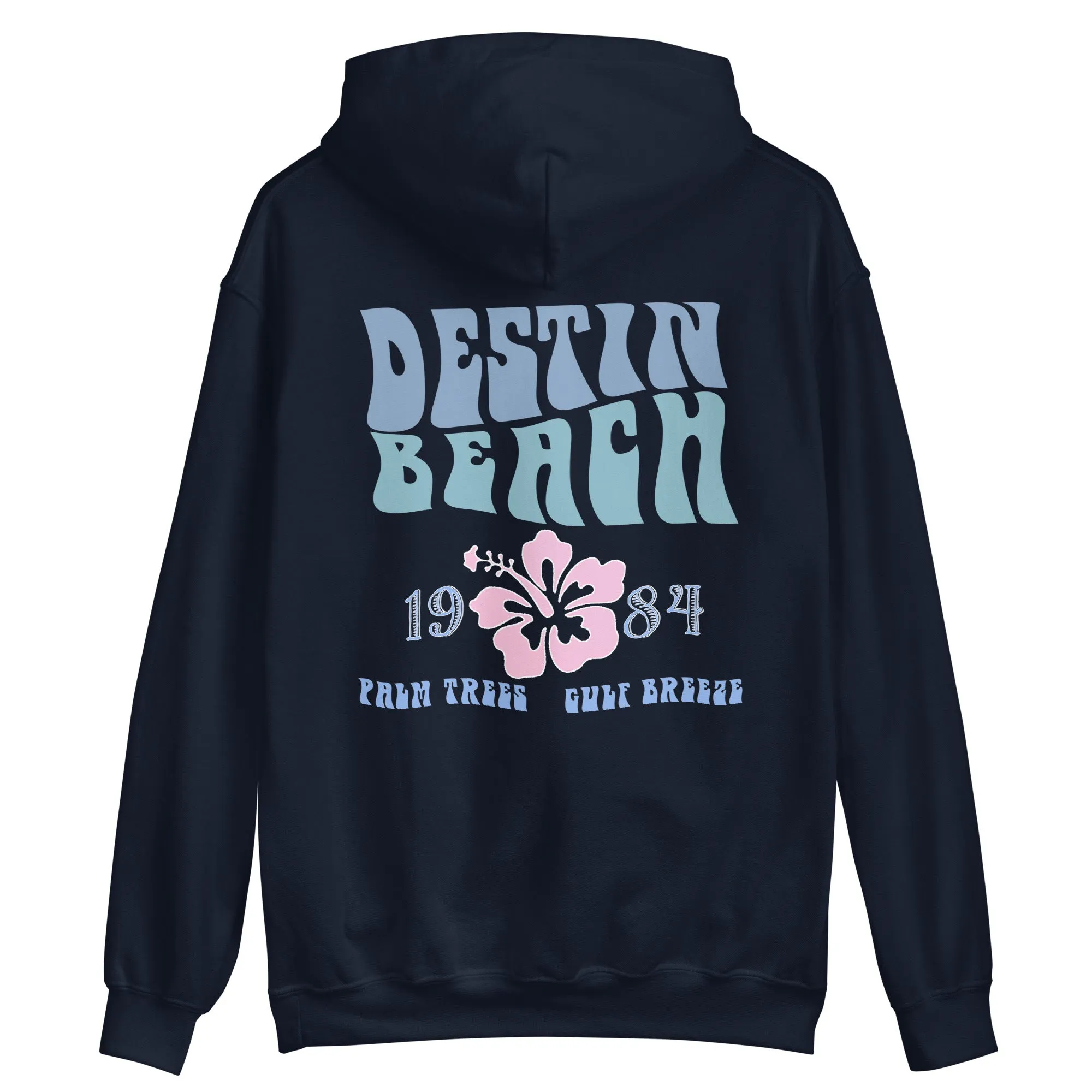 Destin Florida Beach Hoodie Unisex Womens Mens Mid-Weight Retro