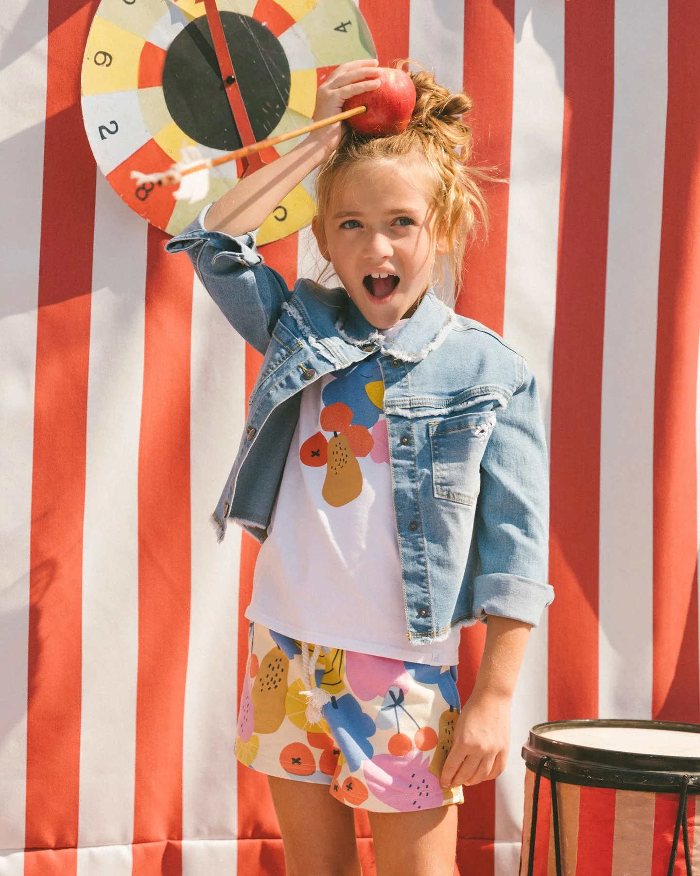 Deux Par Deux Fruit Print Terry Shorts