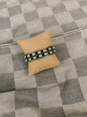 Double Row TQ 6 Stone Cuff