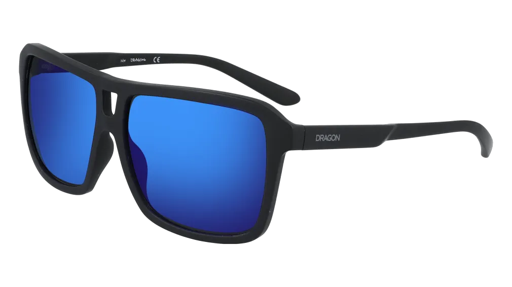 Dragon The Jam Upcycled LL Ion Sunglasses - Matte Black Blue Ion