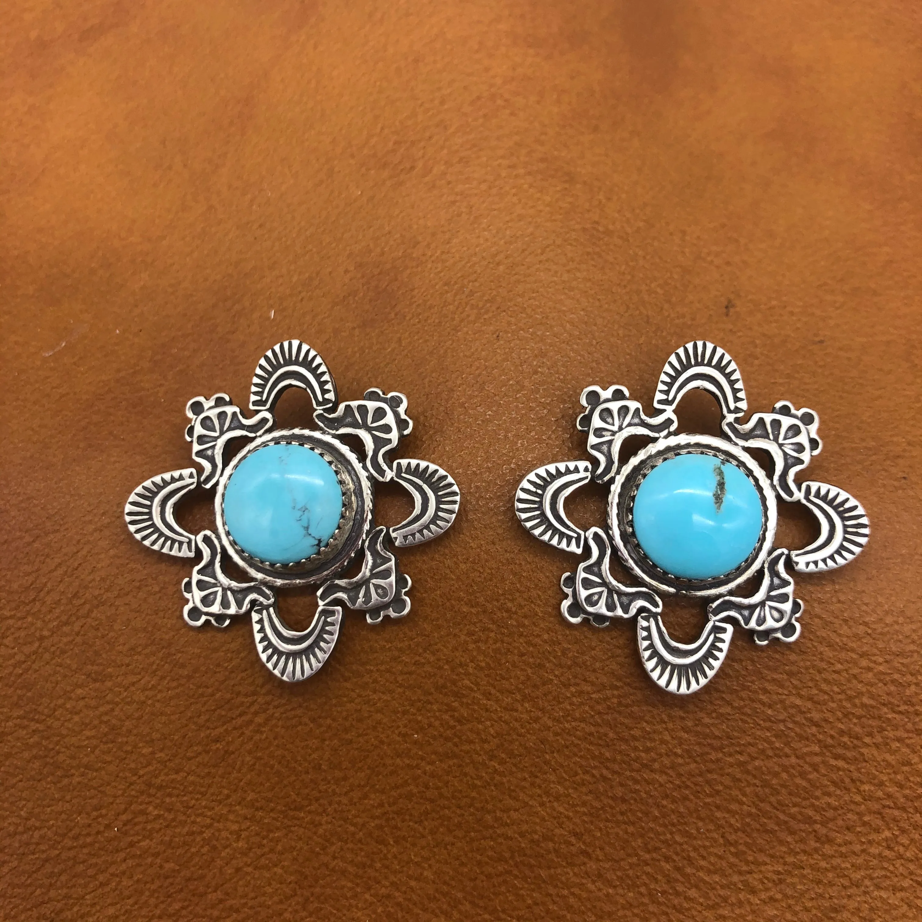 E368 Kiva Turquoise Earrings