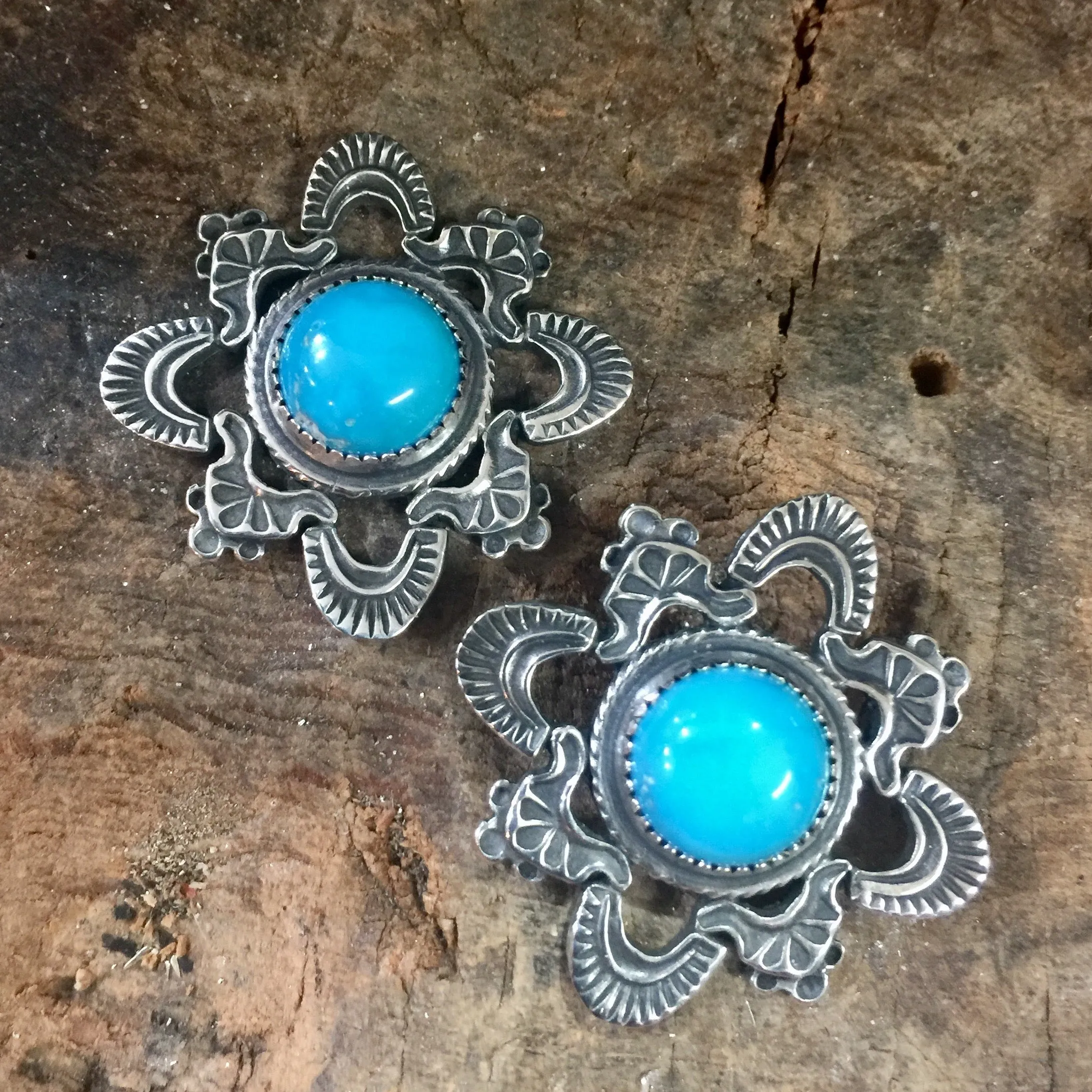 E368 Kiva Turquoise Earrings
