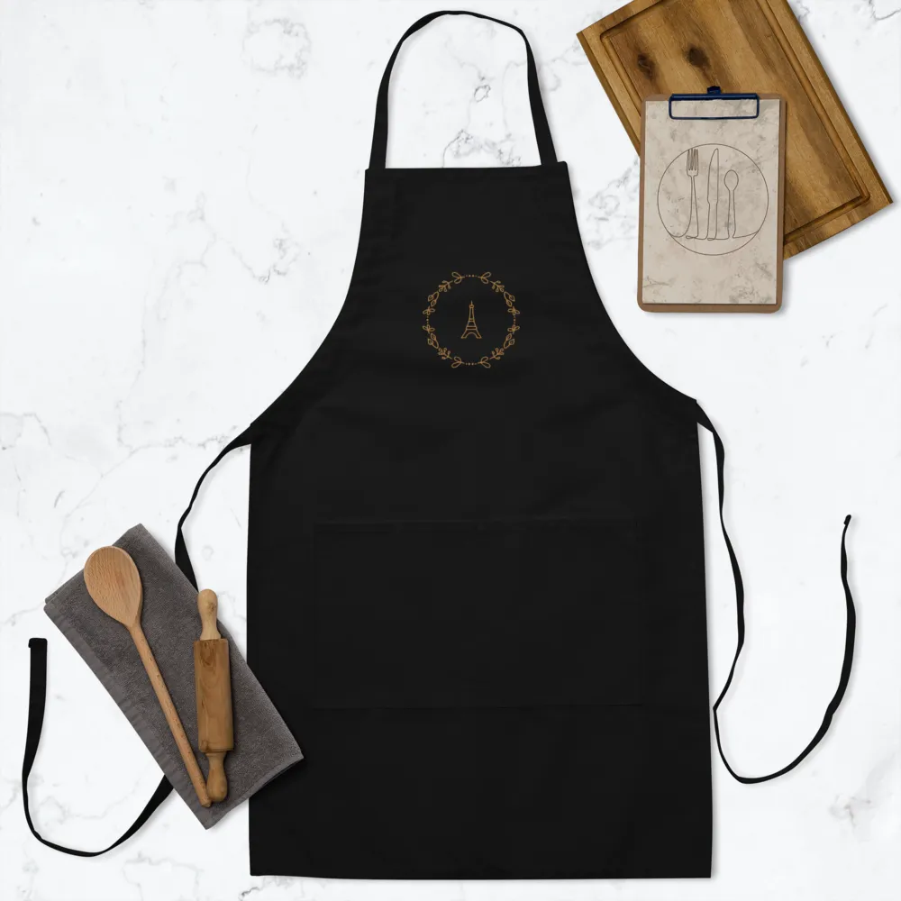Eiffel Apron (Black & Gold)