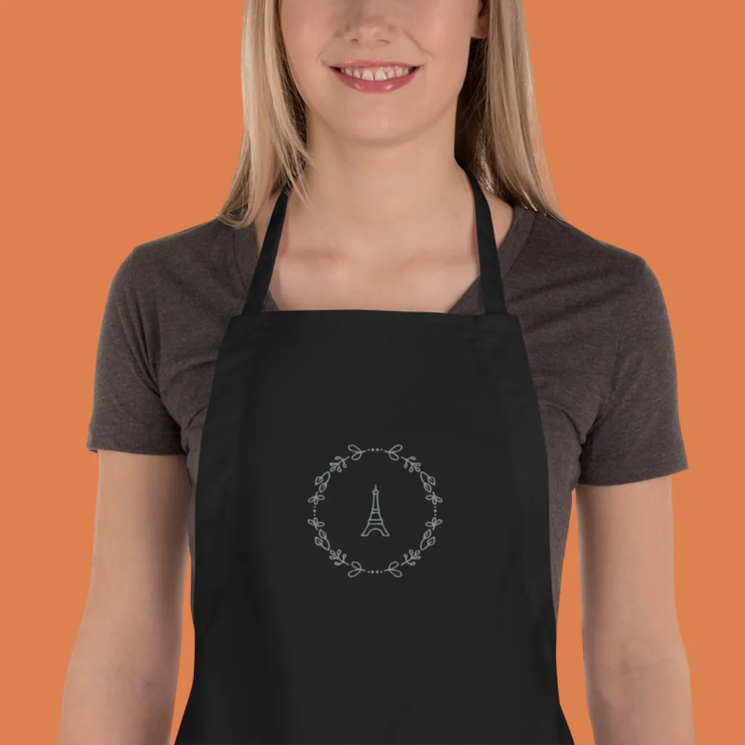 Eiffel Apron (Black & Silver)