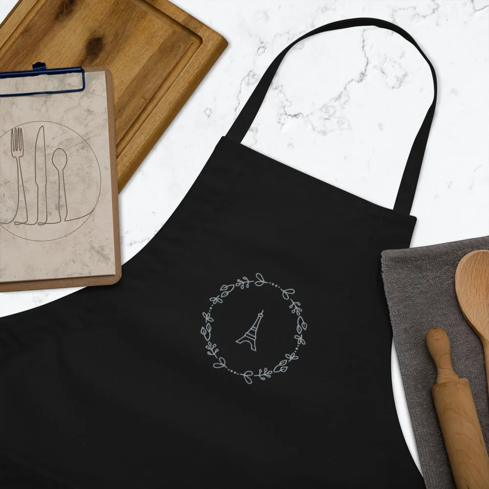 Eiffel Apron (Black & Silver)