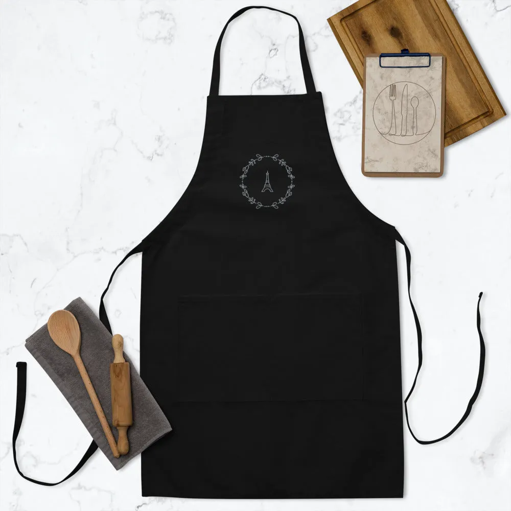 Eiffel Apron (Black & Silver)