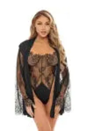 Elishia Satin Robe & Teddy Set