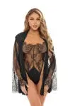 Elishia Satin Robe & Teddy Set