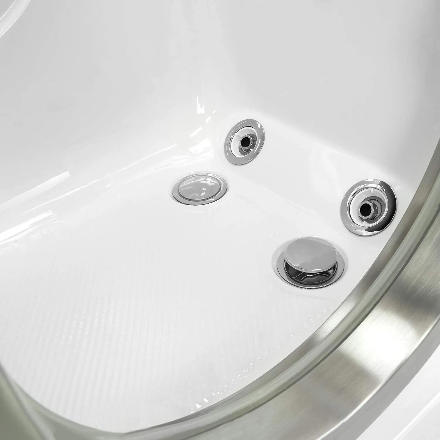 Ella's Bubbles HH3058 Ella Deluxe 30" x 52" Hydro Massage and Heated Seat Acrylic Walk-in Tub, Thermostatic Faucet, Dual 2" Drains, 30"x 55", White