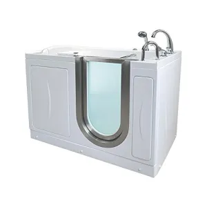 Ella's Bubbles HM3118-HB Royal Hydro and Microbubble Massage Acrylic Walk-In Bathtub, 32" x 52" x 38", White