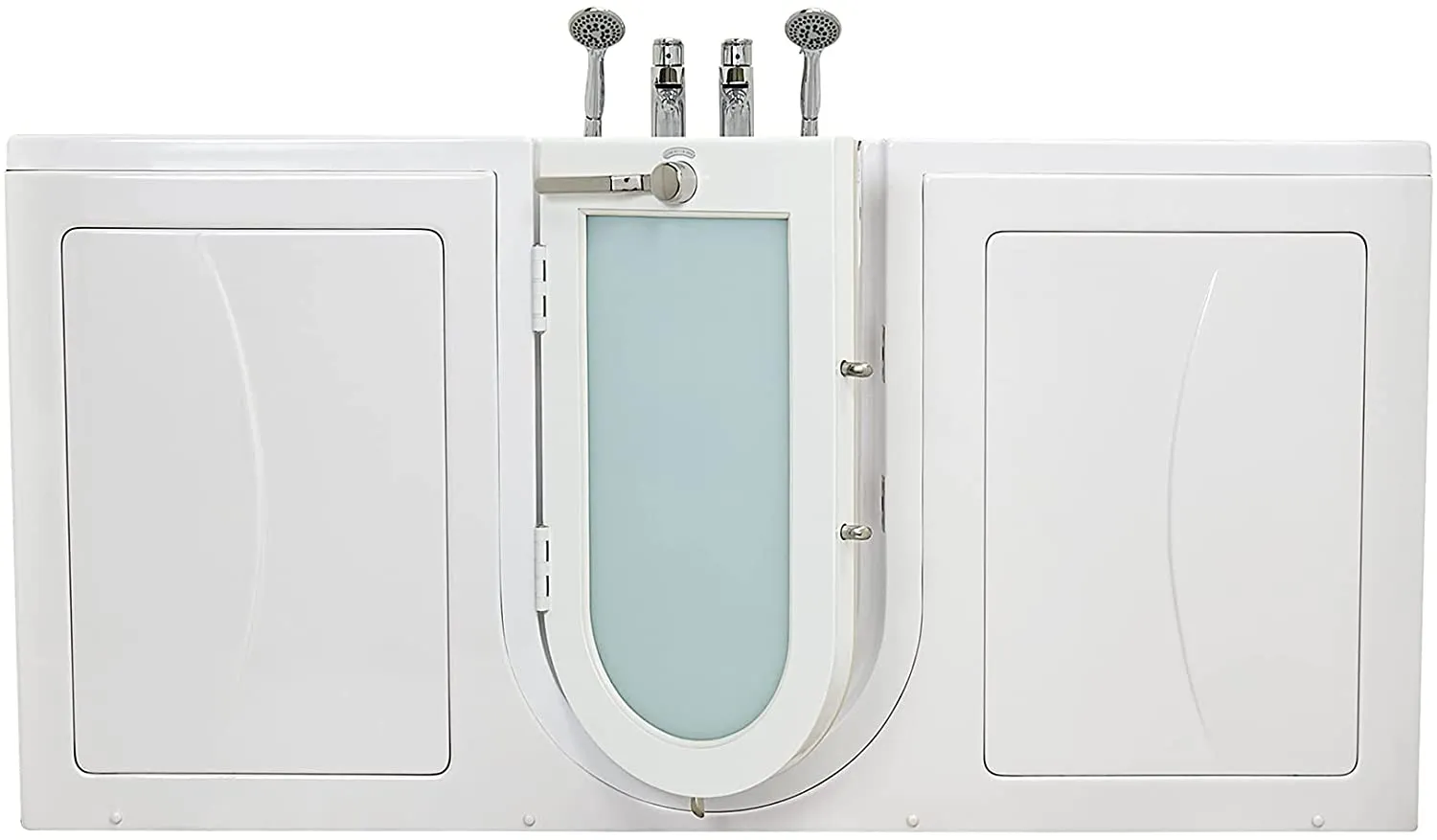 Ella's Bubbles O2SA3260DM-R Tub4Two Air and Hydro Massage, Microbubble Acrylic Walk-in Tub with Right Outward Swing Door, Thermostatic Faucet, Dual 2" Drains, 32" x 60" x 42", White