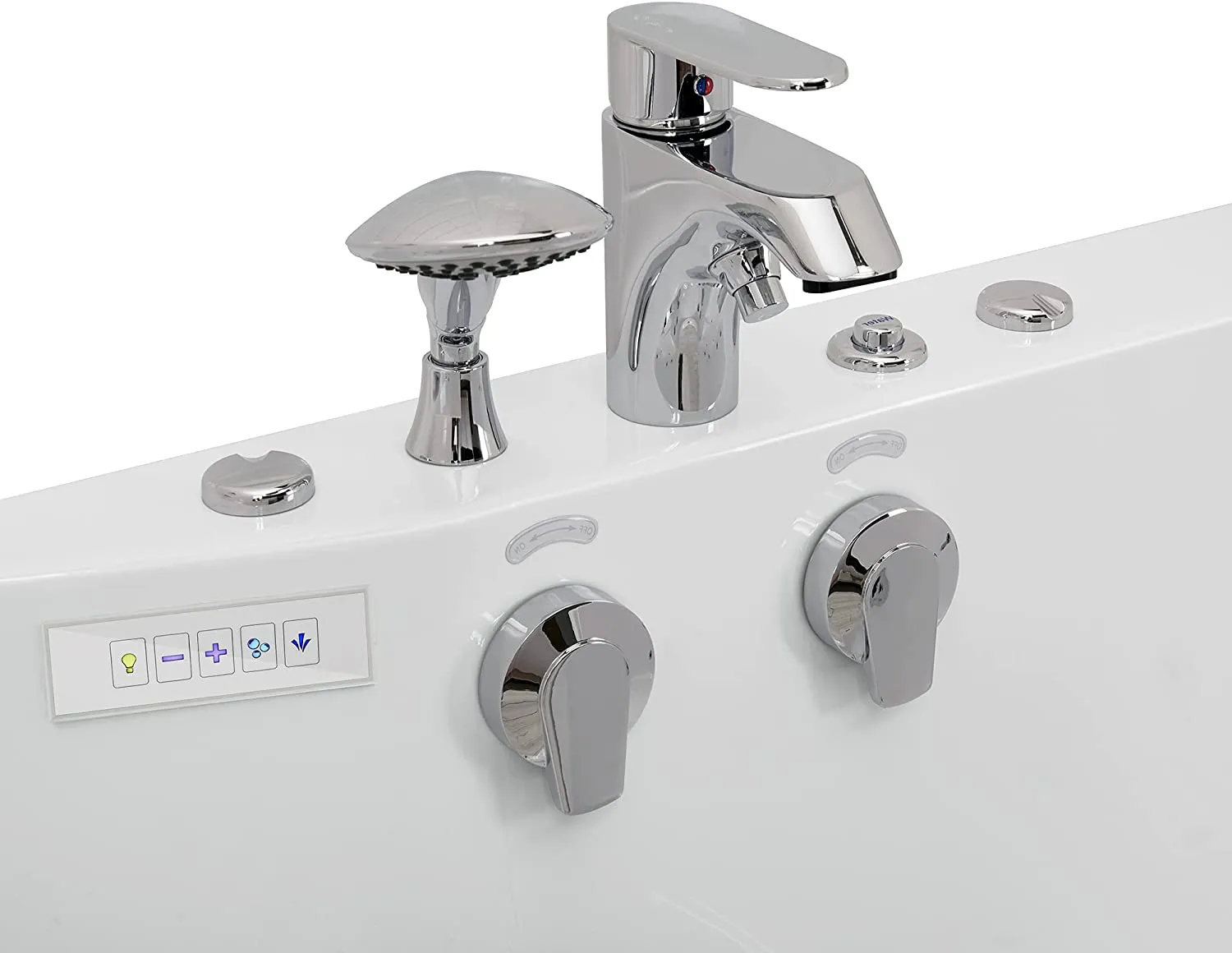 Ella's Bubbles O2SA3260H-R Ella Tub4Two 32"x 60" Hydro Massage Acrylic Walk-in Tub with Right Outward Swing Door, Thermostatic Faucet, Dual 2" Drains, 32" x 60" x 42", White
