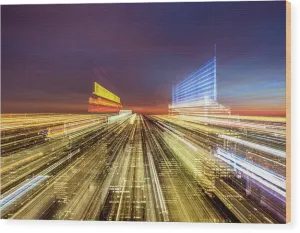 Flying Over New York  - Wood Print