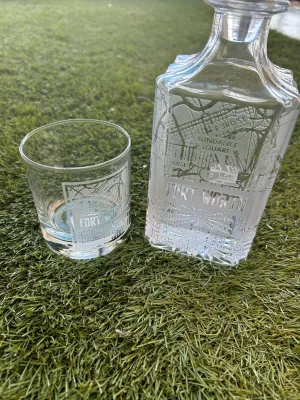 Fort Worth Map Decanter