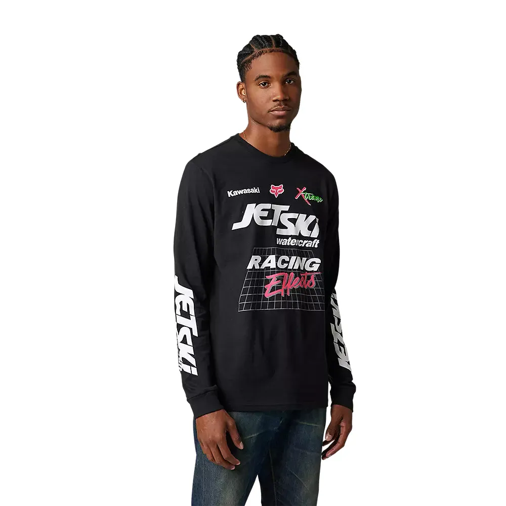 FOX Polera Lifestyle Manga Larga Kawasaki Wet 'N' Wild Negro