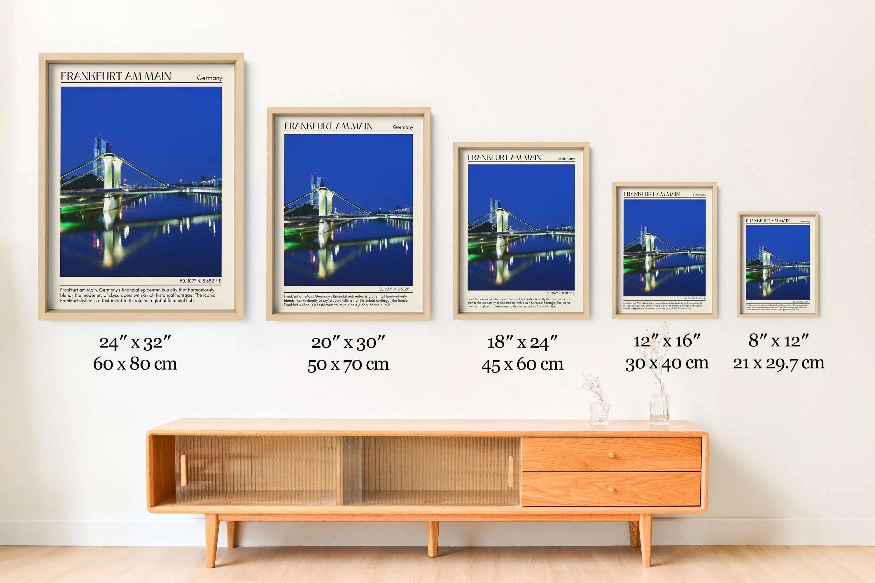 Frankfurt am Main Minimal Wall Art, Germany