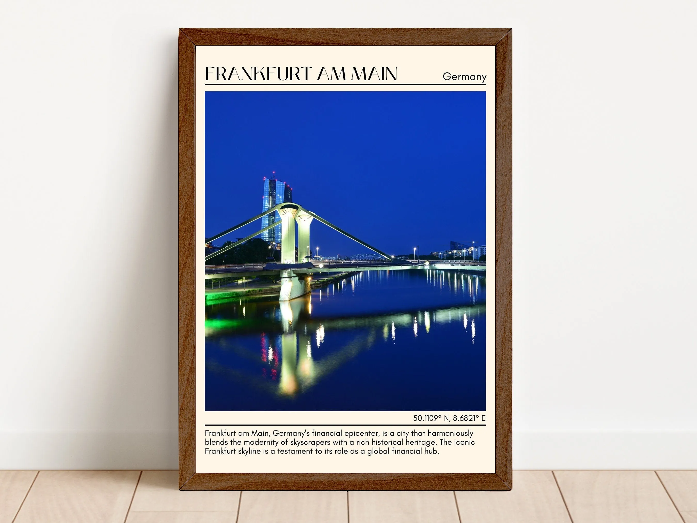 Frankfurt am Main Minimal Wall Art, Germany