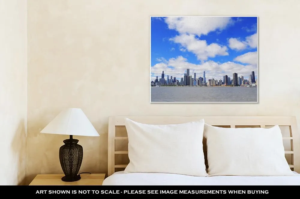 Gallery Wrapped Canvas, Chicago City Urban Skyline