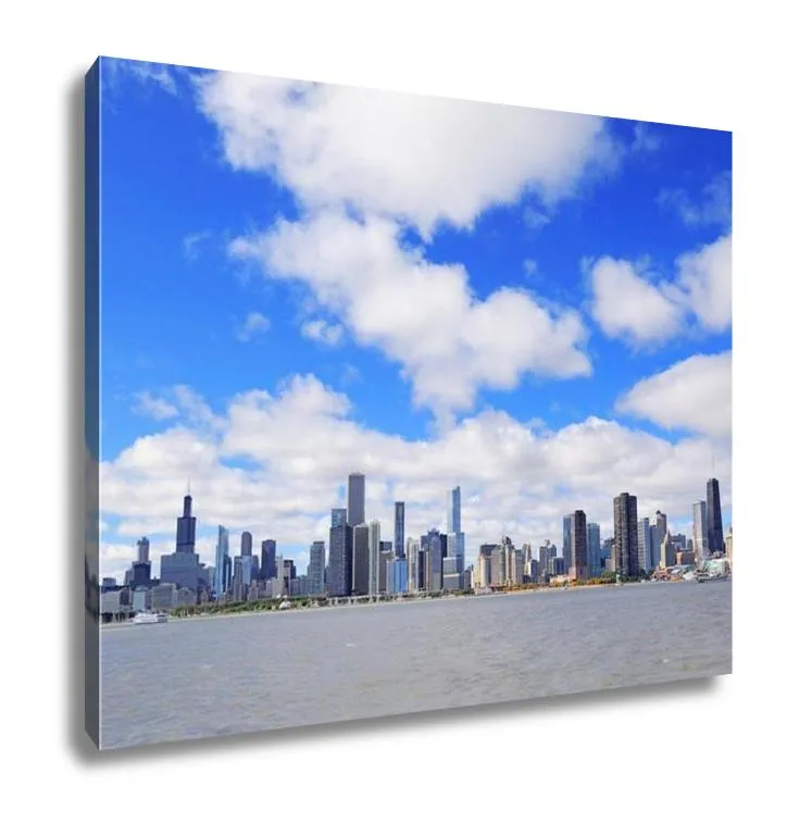 Gallery Wrapped Canvas, Chicago City Urban Skyline