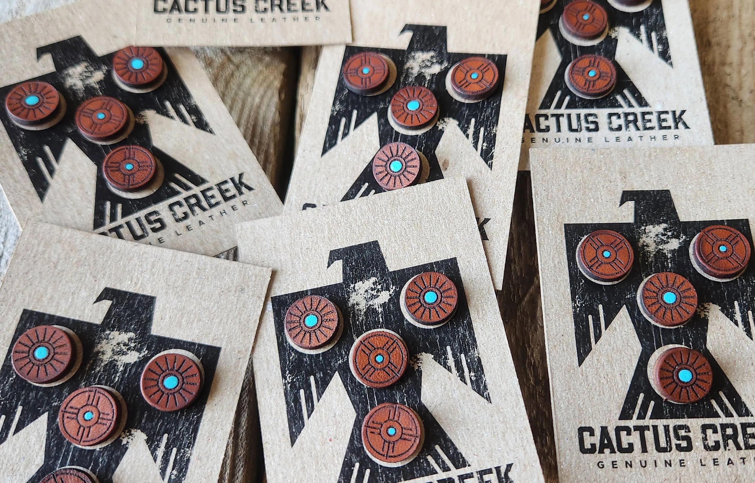 Genuine Leather Stud Earrings