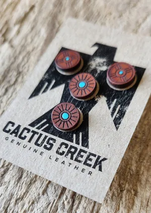 Genuine Leather Stud Earrings