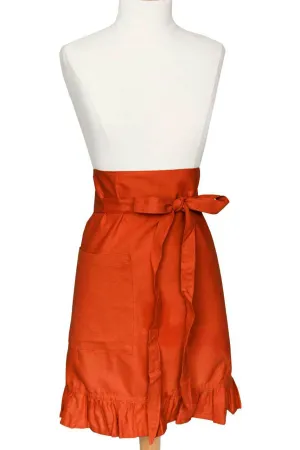 ginger orange solid cloth bistro aprons
