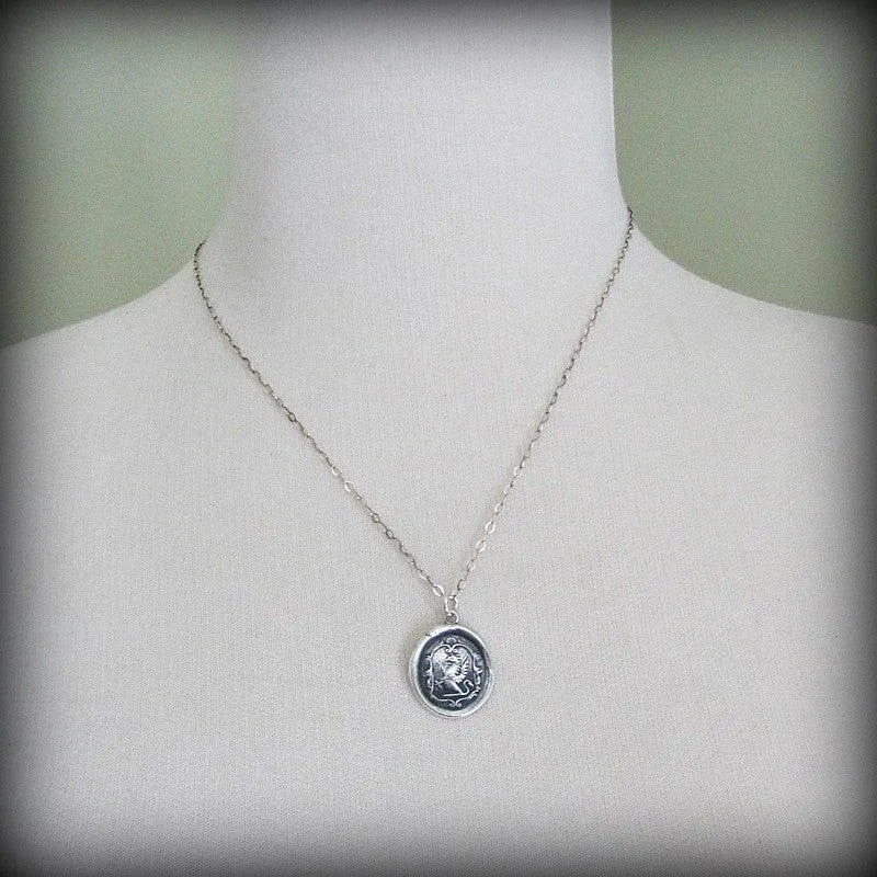 Griffin Wax Seal Crest Necklace | Courage, Perseverance & Watchfulness