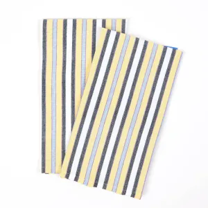 Hand Woven Striped Kitchen Towels | Country French