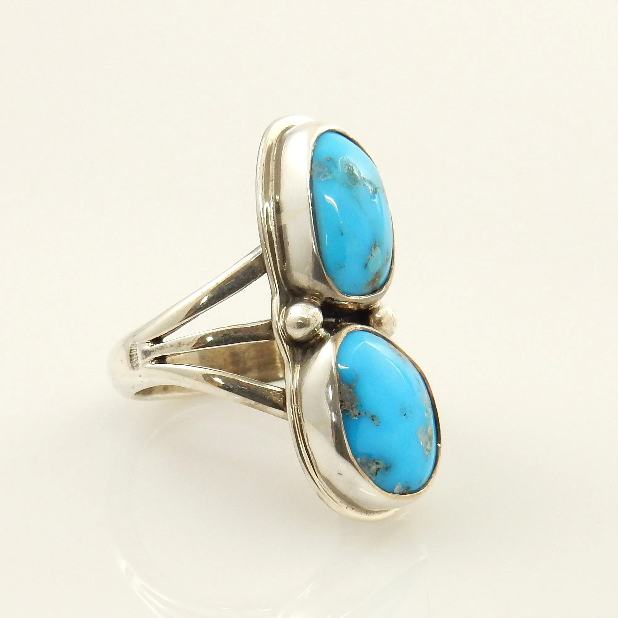 Handmade Sterling Silver Turquoise Ring Size 6