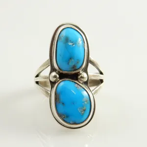 Handmade Sterling Silver Turquoise Ring Size 6