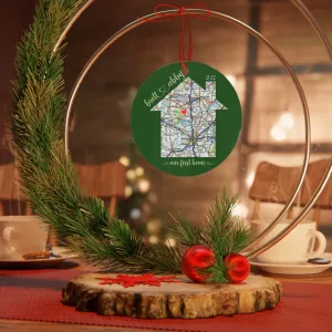 Home Sweet Home Christmas Ornament Personalized with your Map Location and Names